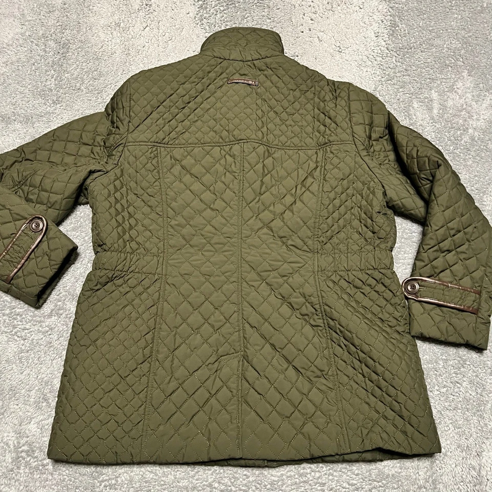 Lands End Jacket Womens XL Petite 18 Primaloft Quilted Puffer Coat Green - Image 4 of 4