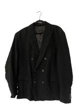 Blazer Zara Uomo Fluido XL Blu Relaxed Fit Doppiopetto Bottone 5668/144 Nuovo senza etichette