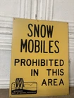 Vintage Wisconsin Snow Mobile Sign Service Station Advertising Polaris Oil Can