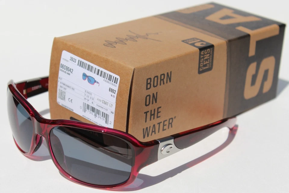 Gafas de sol COSTA DEL MAR Inlet POLARIZADAS para mujer granada desvanecida/gris 580P NUEVAS Foto 4 de 4