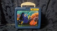 ☆Disney Finding Nemo Dori Thermos Hard Lunch Box School Travel Blue Made In USA☆