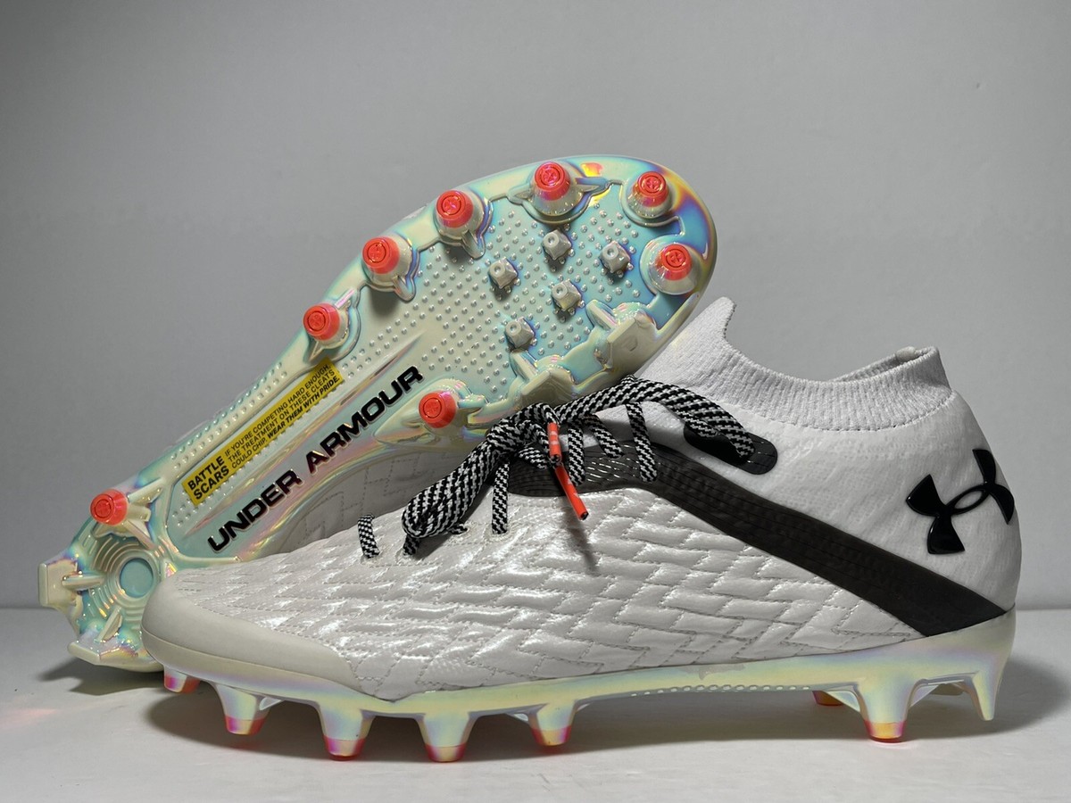 New Under Armour Clone Blur MC White Football Cleats Men's Size