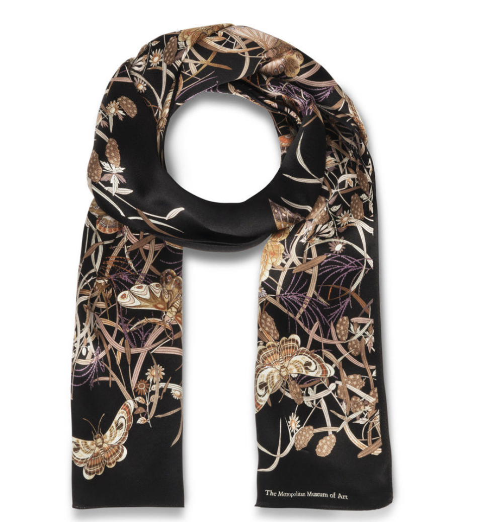 THE METROPOLITAN MUSEUM OF ART JAPANESE BUTTERFLY SCARF