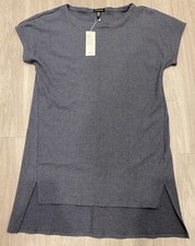 Eileen Fisher Tencel Soft Jersey Knit Boxy Dress Large Hippie Beach Tropical$148
