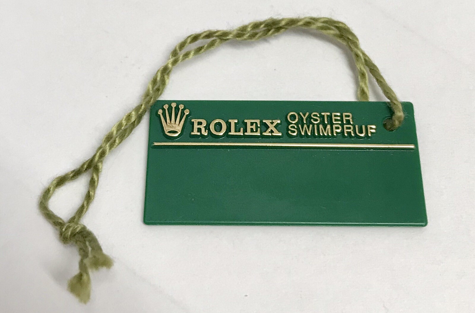 Rolex Green Hang Tag Oyster Swimpruf T100515 Submariner GMT Explorer OEM 1996