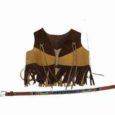 Vintage Children’s Western Vest and Belt Beaded Arizona