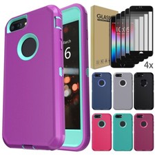 For Apple iPhone 7 / 7 Plus Heavy Duty Phone Hard Case Cover / Screen Protector