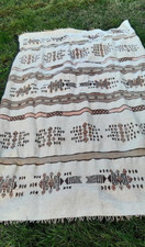 Vintage afrikanische mexikanische aztekische ethnische Kunst Decke Wolle Keli...