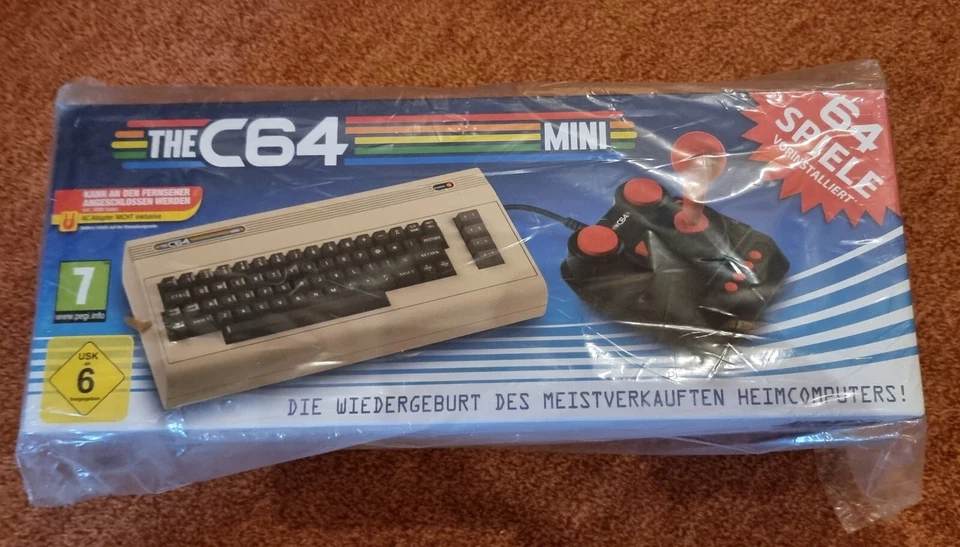 The C64 Mini mit Joystick und Spielen + Spiele USB Stick