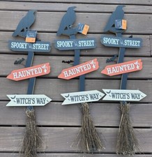 Halloween Yard Sign Lot Outdoor Decor Fall Party Read 35 Inches