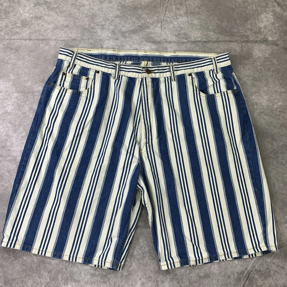 Pantalones Cortos Arizona Para Hombres 42 Multicolor Rayas Pantalones Cortos Sueltos Hip Hop De Colección Años 90 EE. UU. Foto 2 de 4