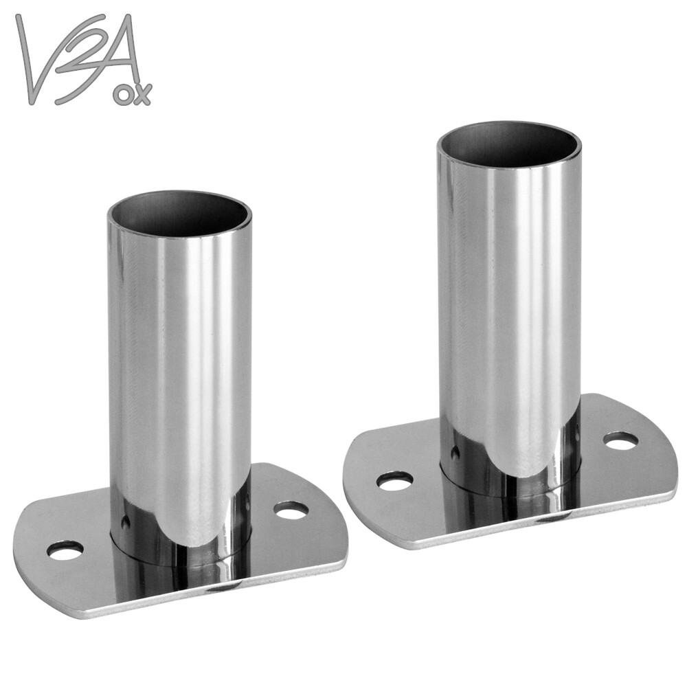 Juego de 2 pies de escalera de piscina pie escalera de piscina acero inoxidable Ø 37 mm V2Aox