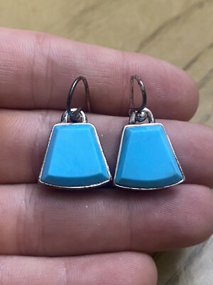 Designer Barse Signed Sterling Silver 925 Blue Stone Drop Dangle - Main Image