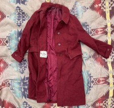 Harris Tweed Handwoven Woman’s Wool Jacket Large Vintage 60s Red