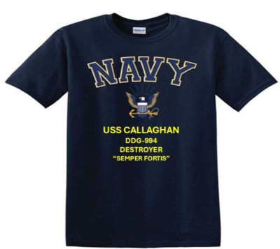 USS CALLAGHAN DDG-994* DESTROYER*EAGLE SHIRT*NAVY OFFICIALLY LICENSED