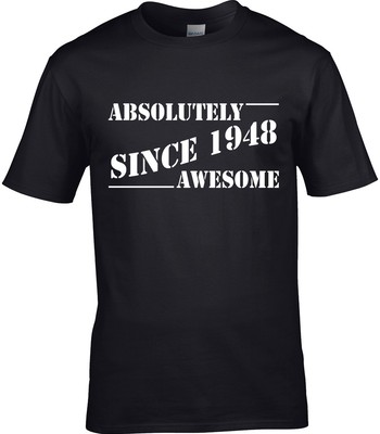 75th Birthday Men's T-Shirt Absolutely Awesome Since 1948 Party Gift Idea Cool