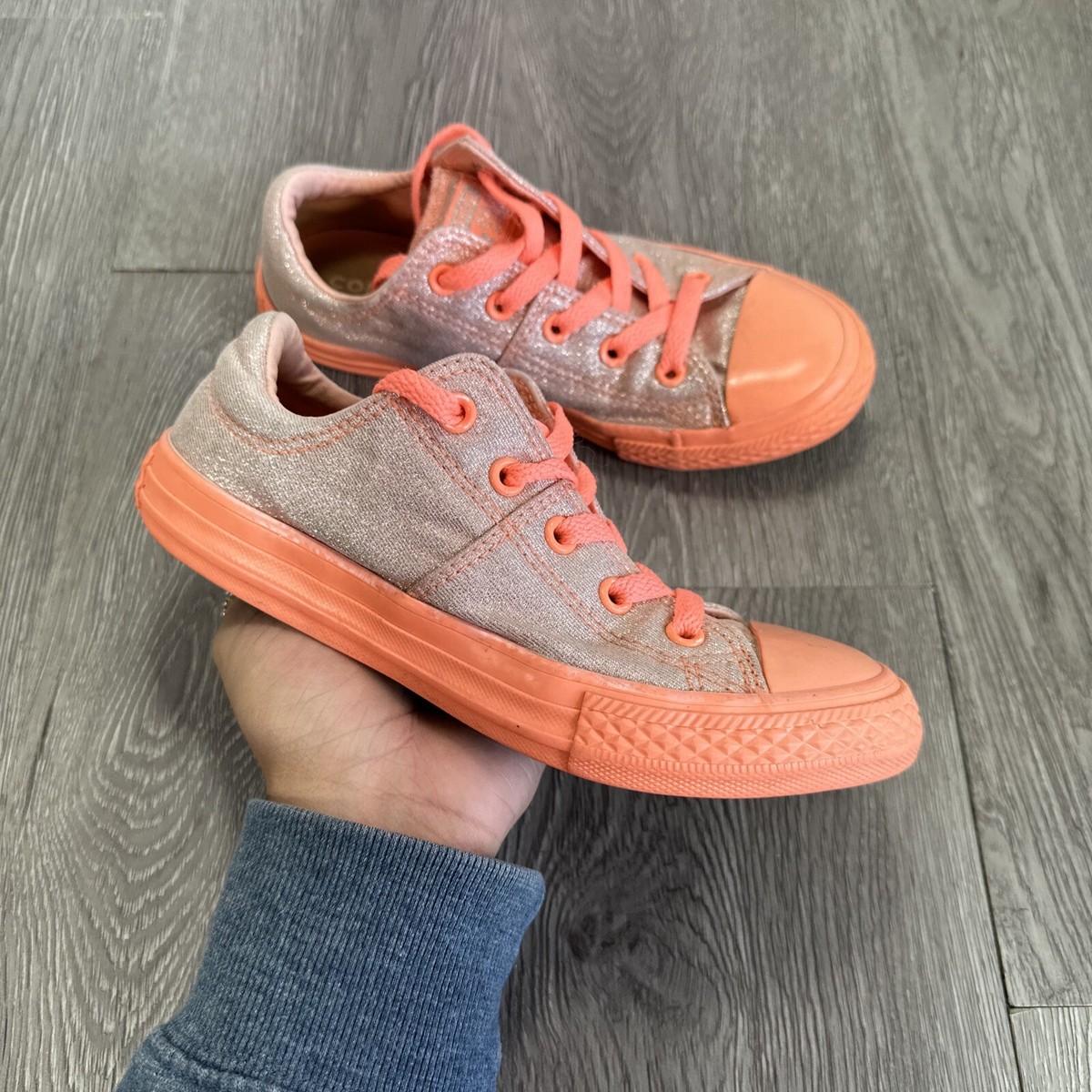 Orange Glitter Neon Platform Converse Clearance Neon Orange