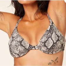 Andie Swim The Sicily Top Swimwear Underwire Snakeskin Print Size Small