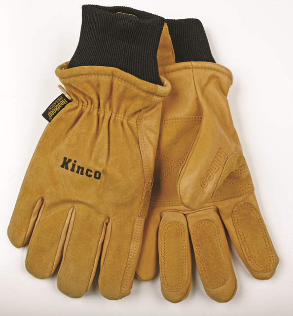 tan leather ski gloves