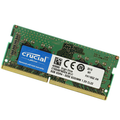 CRUCIAL 8GBX2 DDR4 3200 MHz PC4-25600 Laptop SODIMM Non-ECC 260