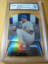 IVAN NOVA 2012 BOWMAN PLATINUM CUTTING EDGE STARS DIE-CUT # CES-IN GRADED 10