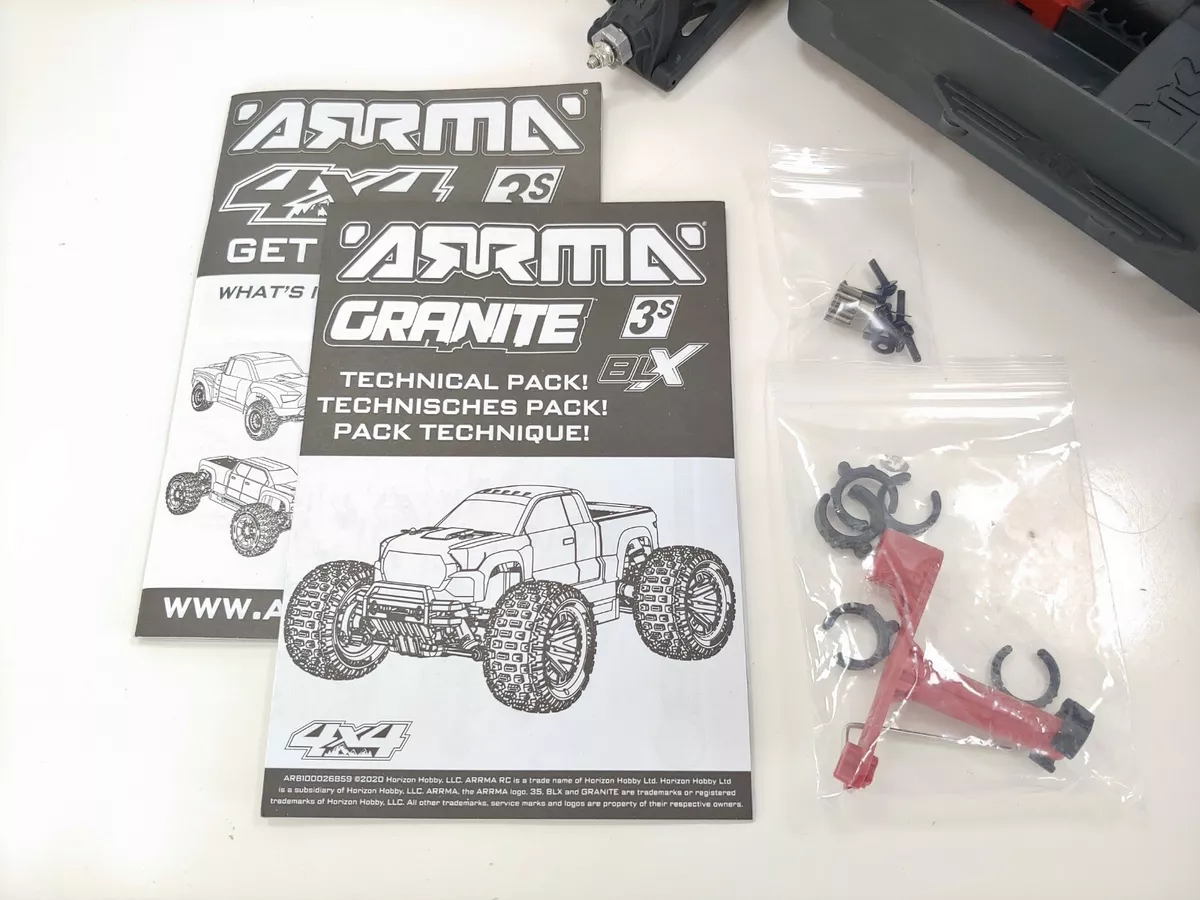 NEW: Arrma GRANITE 4x4 3s BLX V3 1/10 MONSTER TRUCK Roller Slider Chassis!