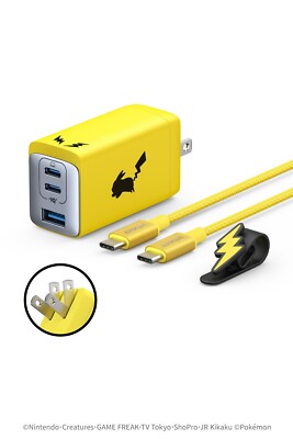 Pokemon Anker Pikachu Model 65W USB C Charger limited Japan F/S