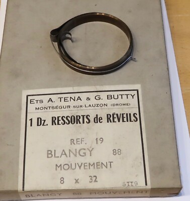 Ressort De Réveil Mécanique Bayard G800 - Dimensions 7.5mm X 60mm, Neuf
