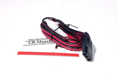 SHARMANS 3 Pin CB Radio Fused Power Lead Cable Audioline Uniden Realistic Midland Danita