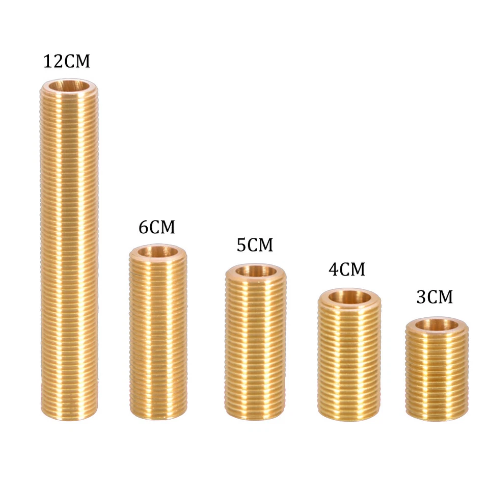 1/2" BSP Male Long Brass Thread Fitting Fitting Connector Length 30mm-120mm - Image 3 of 4