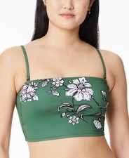 Sanctuary Balinese Beauty Printed Bandeau Bikini Top Swimwear Green, LG