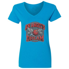 Atlanta Inspired Hoops | An Angels Dream Graphic Ladies' V-Neck Tshirt
