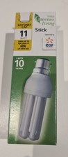 New 1x 11W (=60W) Low Energy Power Saving CFL Stick Light Bulbs 2700K BC B22 💡
