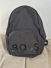BOSS Hugo Boss Large Logo Backpack Black Excellent Condition