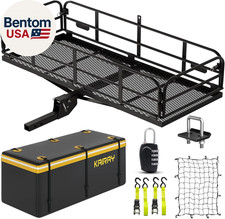 500 Lbs Heavy Duty Hitch Mount Cargo Carrier 60"X24"X14.4" Folding Rear Luggage
