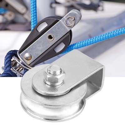 (#02)0.3 Tons Loading Single Pulley Block Swivel Pulley Roller Lifting Wheel NY
