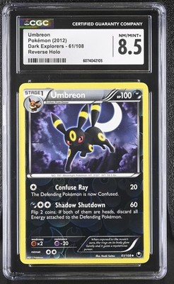 CGC 8.5 Umbreon 2012 Dark Explorers 61/108 Reverse Holo Pokemon