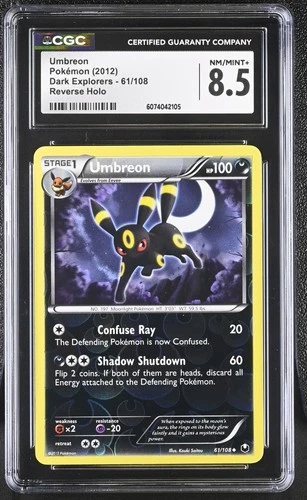 CGC 8.5 Umbreon 2012 Dark Explorers 61/108 Reverse Holo Pokemon Card