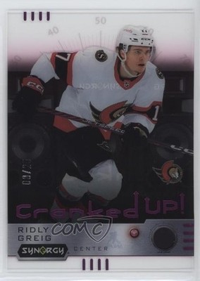 2023-24 Upper Deck Synergy Cranked Up Pink 9/25 Ridly Greig #CR-RG q2c