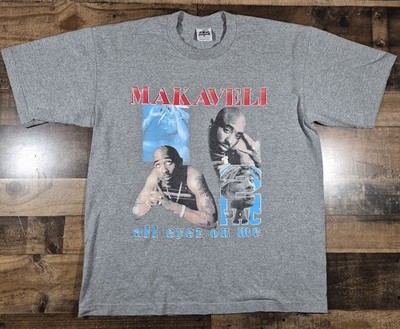 Vintage 2Pac All Eyez On Me Shirt Mens XL Gray Rap Tee Tupac 90s Hip Hop 5 Pro