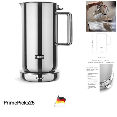 Wasserkocher Edelstahl 1,2L Temperaturregelung aufkochens silence
