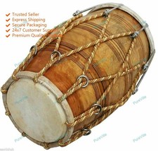 Indien Musical Instrument Traditionnel Handmade Wedding-Kirtan Dholak Avec Étui