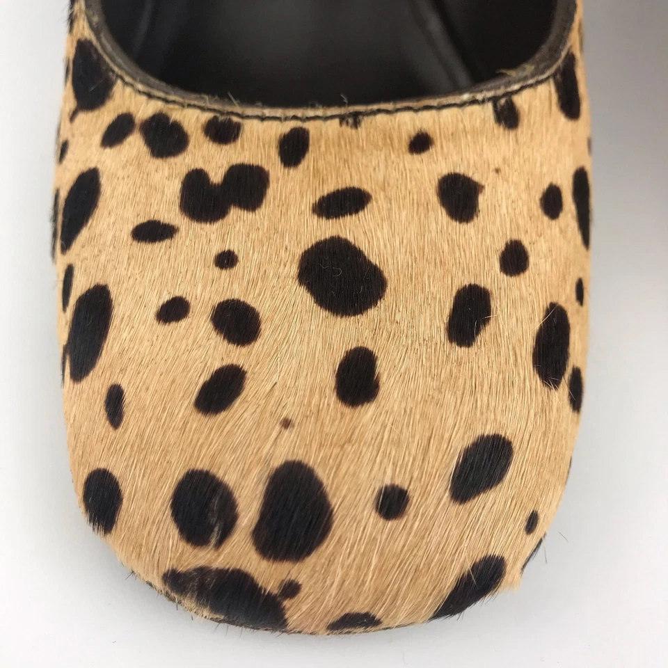 Tory Burch Cheetah Print Block Heel Rae Pump Pony Calf Hair Size 8.5 M - Image 3 of 4