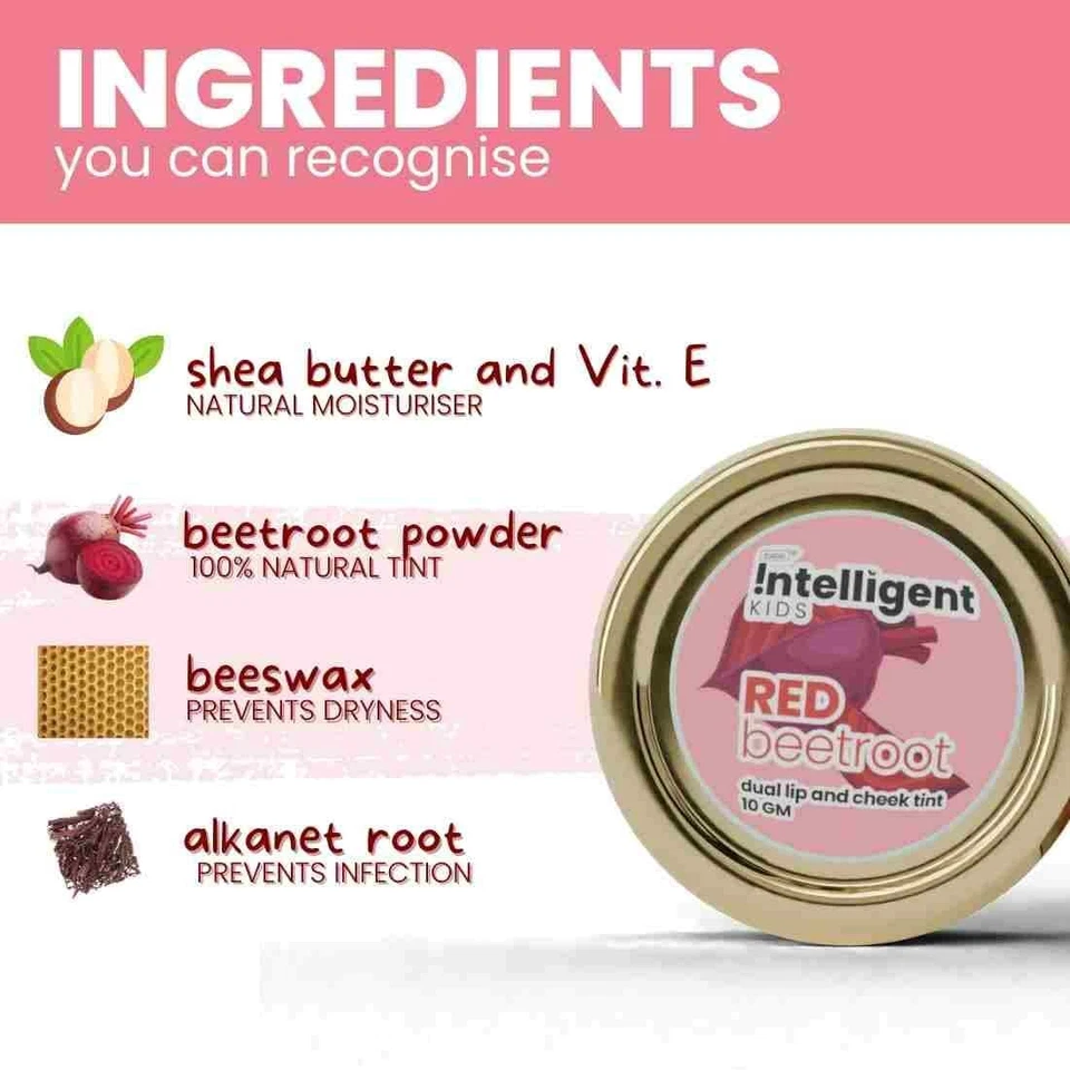 Tuco Intelligent Kinder Rot Rote Beete Lippen Und Wange Tönung 10gm - Bild 3 von 4