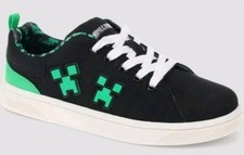 Kids' Minecraft Court Shoes Black Size 1 NEW WITH TAGS