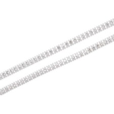 Rhinestone Pearl Chain Trim Burlesque Diamond 3/8 In Wide 10 Yd Spool For Sewing