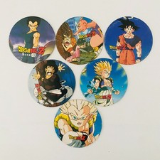Dragon Ball Z Menko Lot Set of 6 Vintage Anime Japan