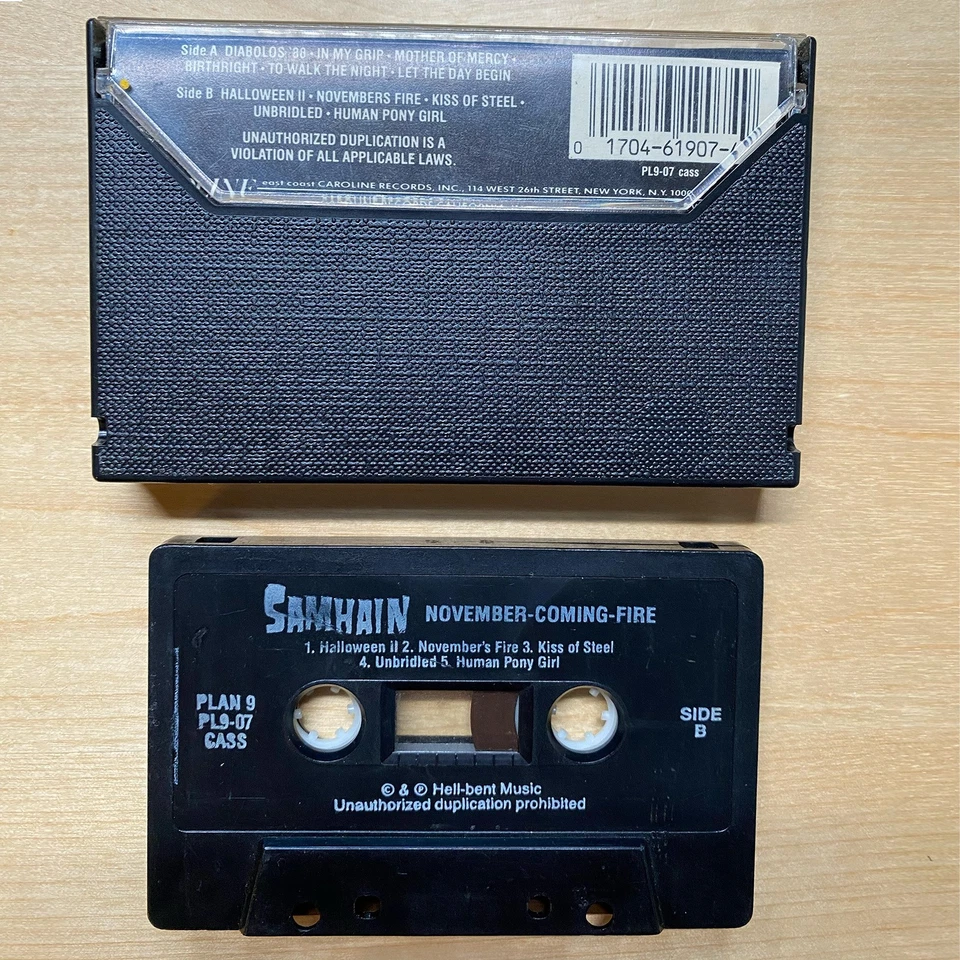 Samhain III November Coming Fire Cassette Plan 9 1986 PLAY TESTED Danzig Misfits - Image 3 of 4
