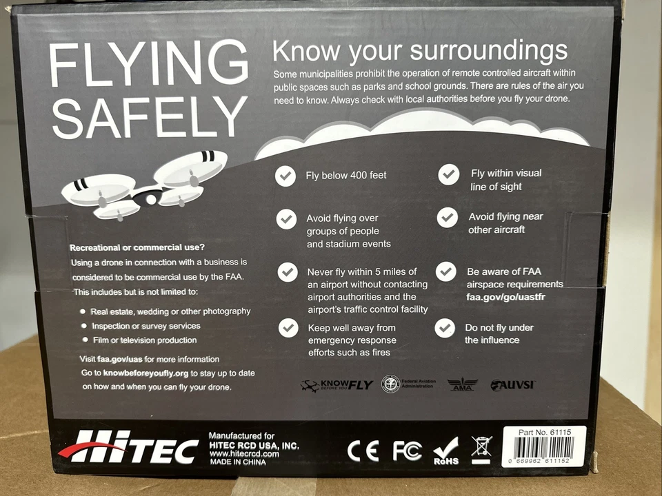 Hitec Quad Racer 280 FPV Quadcopter Rtf Drone Foto 3 de 4