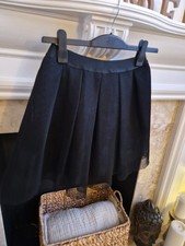 🌻 Chanel Black Midi Multi Layer Couture Vintage Skirt Size 40 Fit 8-12